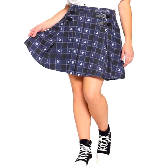 Hot Topic- Harry Potter Ravenclaw Plaid Pleated Skirt, size (plus size) Small - Picture 1 of 14